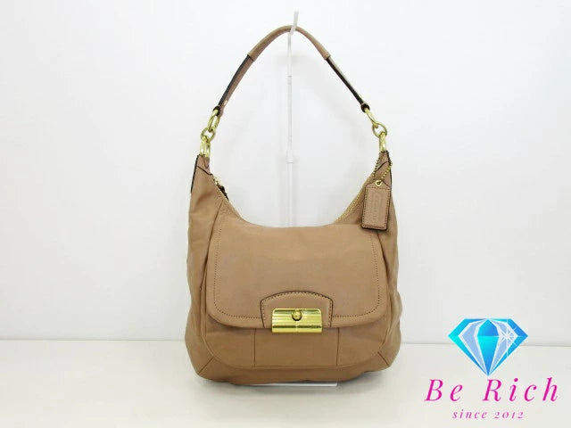 コーチ COACH 2way バッグ F22306 クリスティン レザー ホーボー ショルダーバッグ ベージュ ハンドバッグ バッグ 鞄  【中古】【送料無料】 bk8501