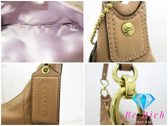 コーチ COACH 2way バッグ F22306 クリスティン レザー ホーボー ショルダーバッグ ベージュ ハンドバッグ バッグ 鞄  【中古】【送料無料】 bk8501