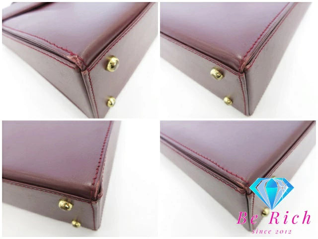 カルティエ Cartier ハンドバッグ マストライン C14 ボルドー レザー バッグ 鞄 レディース 【中古】【送料無料】bk8504