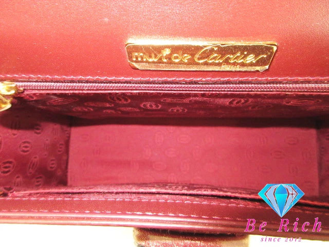 カルティエ Cartier ハンドバッグ マストライン C14 ボルドー レザー バッグ 鞄 レディース 【中古】【送料無料】bk8504