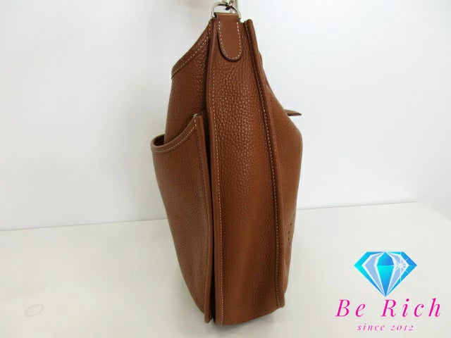 エルメス HERMES エブリン 3 GM ショルダーバッグ T 刻印 ゴールド ブラウン シルバー 金具 トリヨン クレマンス レザー 斜め掛け バッグ 鞄 メンズ レディース 【中古】【送料無料】 bk8507