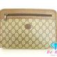グッチ GUCCI クラッチバッグ 111.01.037  GG スプリーム 茶 ブラウン PVC レザー  セカンドバッグ ビジネスバッグ【中古】【送料無料】 bk8511