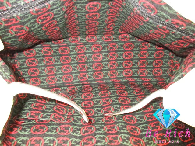 グッチ GUCCI レディース トートバッグ 163805 シェリー レザー ホワイト 白 リボン ロゴ  鞄 手提げ ハンドバッグ 【中古】【送料無料】bk8519