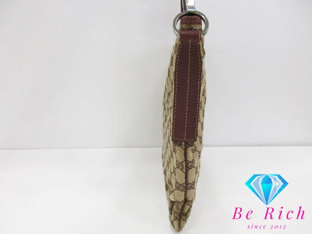 グッチ GUCCI GGキャンバス ショルダーバッグ 113013 レザー 茶 ブラウン ボルドー 手提げ レディース トートバッグ【中古】【送料無料】bk8529