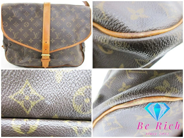 ルイ ヴィトン LOUIS VUITTON ショルダーバッグ モノグラム ソミュール GM M40662 ロゴ ダブル フラップ 肩掛け 斜め掛け 鞄 【中古】【送料無料】 bk8532