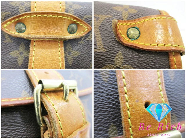 ルイ ヴィトン LOUIS VUITTON ショルダーバッグ モノグラム ソミュール GM M40662 ロゴ ダブル フラップ 肩掛け 斜め掛け 鞄 【中古】【送料無料】 bk8532