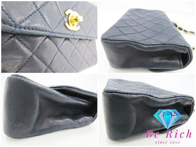 シャネル CHANEL ミニミニ マトラッセ チェーン ショルダーバッグ ラム スキン ココマーク CC ロゴ 鞄 【中古】【送料無料】bk8550