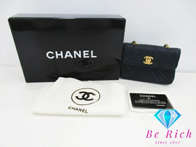 シャネル CHANEL ミニミニ マトラッセ チェーン ショルダーバッグ ラム スキン ココマーク CC ロゴ 鞄 【中古】【送料無料】bk8550