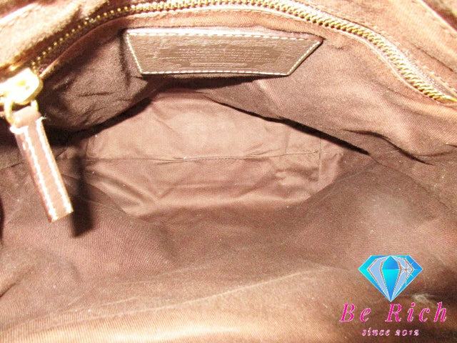 ハンティングワールド HUNTING WORLD ショルダーバッグ カーキ ブラウン キャンバス レザー ロゴ 斜め掛け 鞄  【中古】【送料無料】 bk8552