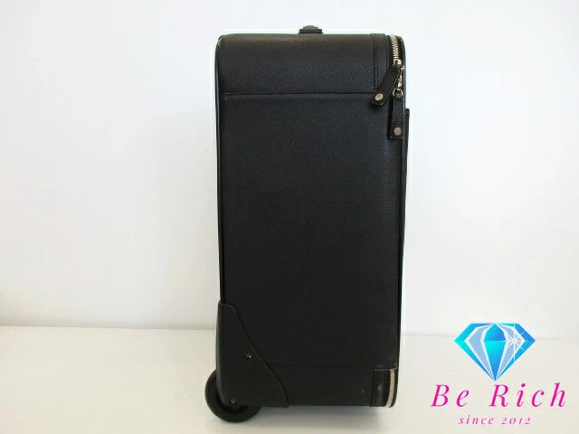 ダンヒル dunhill キャリーケース スーツケース 黒 ブラック レザー  ロゴ キャリーバッグ トラベルバッグ ビジネス 旅行 鞄 ボードン 【中古】【送料無料】 bk8553