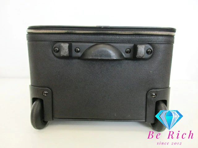 ダンヒル dunhill キャリーケース スーツケース 黒 ブラック レザー  ロゴ キャリーバッグ トラベルバッグ ビジネス 旅行 鞄 ボードン 【中古】【送料無料】 bk8553
