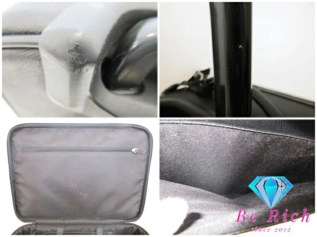 ダンヒル dunhill キャリーケース スーツケース 黒 ブラック レザー  ロゴ キャリーバッグ トラベルバッグ ビジネス 旅行 鞄 ボードン 【中古】【送料無料】 bk8553