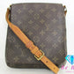 ルイ ヴィトン LOUIS VUITTON ショルダーバッグ モノグラム ミュゼット サルサ ショート M51258 PVC レザー 茶 ブラウン 【中古】【送料無料】 bk8555