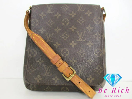 ルイ ヴィトン LOUIS VUITTON ショルダーバッグ モノグラム ミュゼット サルサ ショート M51258 PVC レザー 茶 ブラウン 【中古】【送料無料】 bk8555