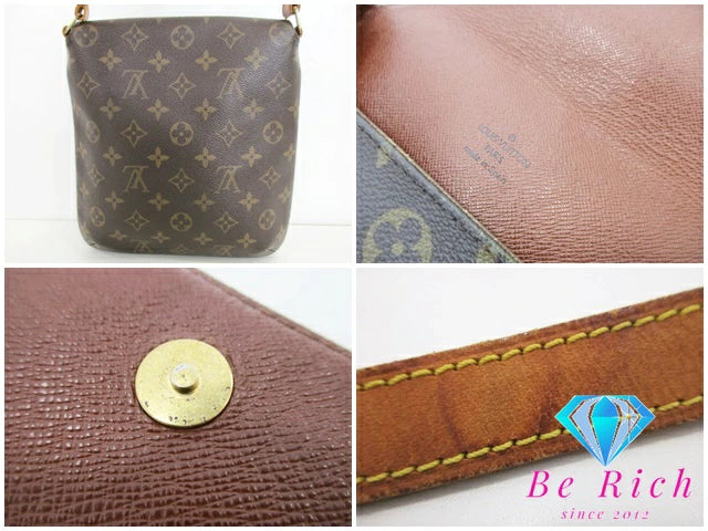 ルイ ヴィトン LOUIS VUITTON ショルダーバッグ モノグラム ミュゼット サルサ ショート M51258 PVC レザー 茶 ブラウン 【中古】【送料無料】 bk8555