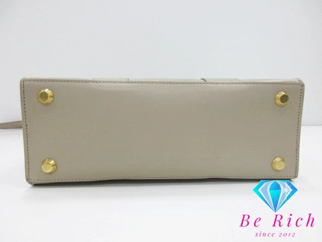 バレンシアガ BALENCIAGA ハードウェア ショッピングバッグ BB モノグラム 714187 ベージュ レザー ロゴ 手持ち 鞄 レディース メンズ【中古】【送料無料】bk8572