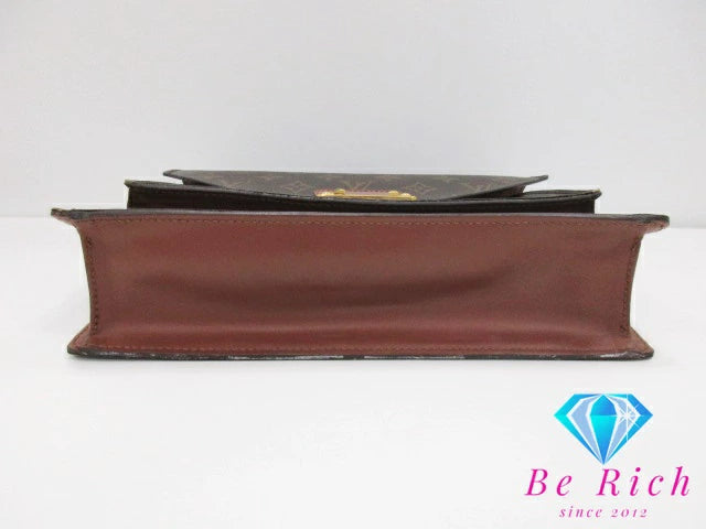 ルイ ヴィトン LOUIS VUITTON モノグラム モンソー 26 M51187 LV ロゴ ブラウン 茶 PVC レザー ハンドバッグ ビジネス 手提げ クラッチバッグ 鞄【中古】【送料無料】bk8582