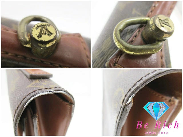 ルイ ヴィトン LOUIS VUITTON モノグラム モンソー 26 M51187 LV ロゴ ブラウン 茶 PVC レザー ハンドバッグ ビジネス 手提げ クラッチバッグ 鞄【中古】【送料無料】bk8582