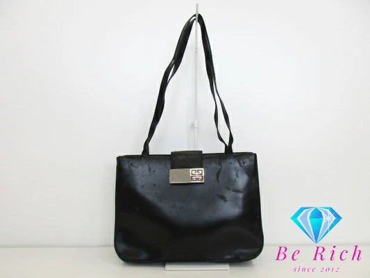 ジバンシィ GIVENCHY ショルダーバッグ 黒 ブラック レザー ロゴ トートバッグ 手提げ 鞄 斜め掛け ジバンシー 【中古】【送料無料】 bk8590