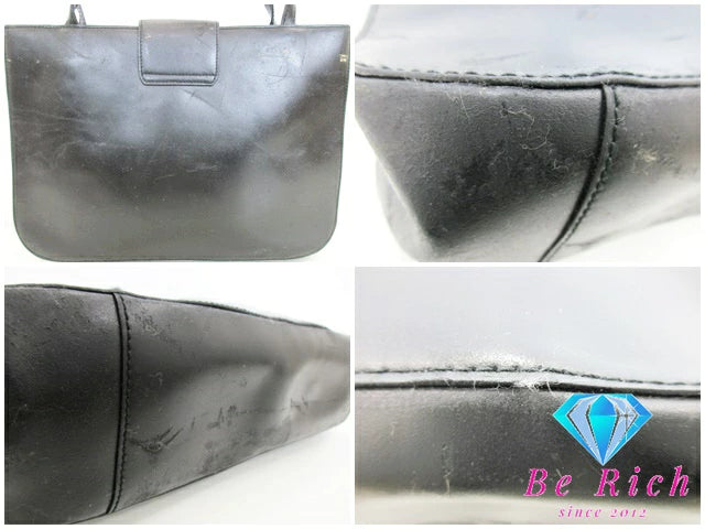 ジバンシィ GIVENCHY ショルダーバッグ 黒 ブラック レザー ロゴ トートバッグ 手提げ 鞄 斜め掛け ジバンシー 【中古】【送料無料】 bk8590