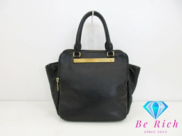 マーク バイ マークジェイコブス MARC BY MARC JACOBS ハンドバッグ ブラック 黒 レザー ロゴ ショルダーなし 肩掛け 鞄 【中古】【送料無料】 bk8599