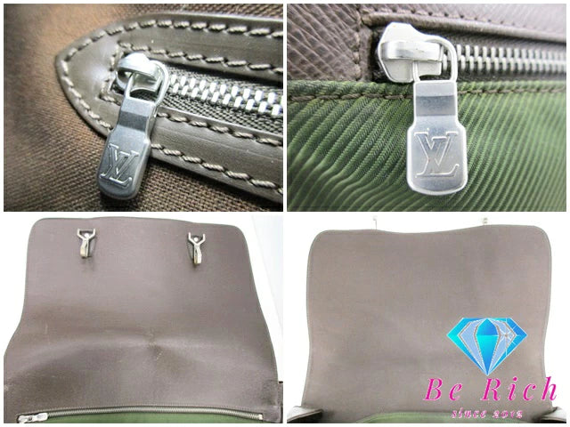 ルイ ヴィトン LOUIS VUITTON メンズ ショルダーバッグ タイガ デルスー M30168 グリズリ ブラウン 茶 ナイロン レザー ロゴ 肩掛け 斜め掛け 鞄 【中古】【送料無料】 bk8600