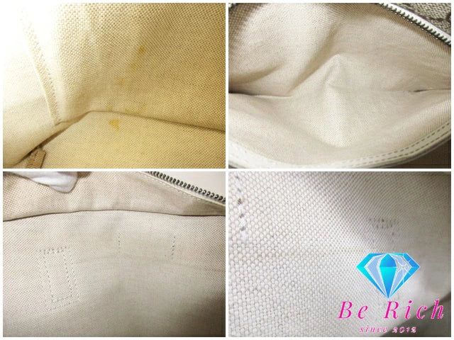 グッチ GUCCI トートバッグ 211138 GG スプリーム ベージュ アイボリー PVC レザー ロゴ ハンド ショルダー 鞄  【中古】【送料無料】 bk8604