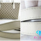 グッチ GUCCI トートバッグ 211138 GG スプリーム ベージュ アイボリー PVC レザー ロゴ ハンド ショルダー 鞄  【中古】【送料無料】 bk8604