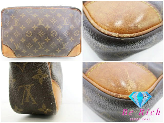 ルイ ヴィトン LOUIS VUITTON クラッチバッグ モノグラム コンピエーニュ M51845 茶 ブラウン PVC レザー LV ロゴ セカンドバッグ ハンドバッグ ポーチ 鞄 メンズ 【中古】【送料無料】bk8605