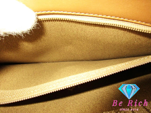 クリスチャン ディオール ショルダーバッグ ベージュ 茶 ブラウン PVC レザー ハニカム柄 Christian Dior ポシェット 斜め掛け 鞄【中古】【送料無料】 bk8616