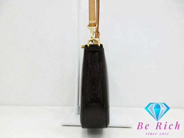 ルイ ヴィトン LOUIS VUITTON モノグラム ヴェルニ ポシェット アクセソワール M91576 アマラント 濃紫 パテント レザー エナメル LV ロゴ ハンドバッグ 鞄 【中古】【送料無料】 bk8617