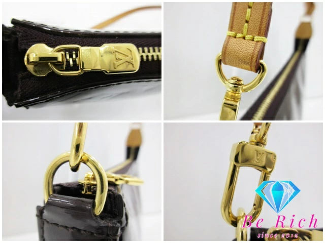 ルイ ヴィトン LOUIS VUITTON モノグラム ヴェルニ ポシェット アクセソワール M91576 アマラント 濃紫 パテント レザー エナメル LV ロゴ ハンドバッグ 鞄 【中古】【送料無料】 bk8617