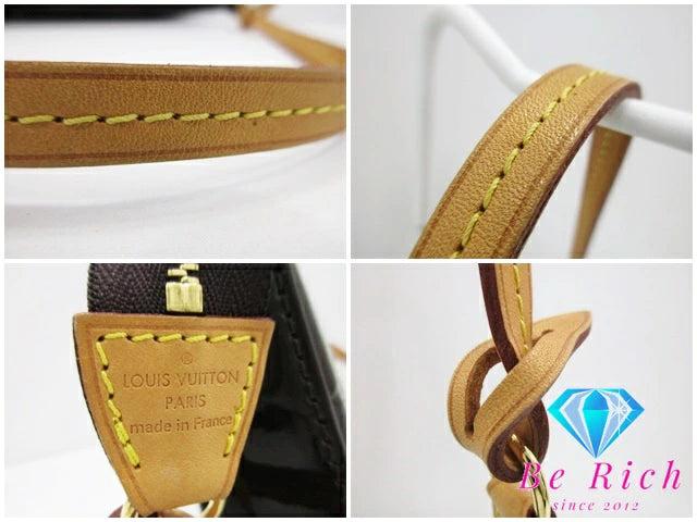 ルイ ヴィトン LOUIS VUITTON モノグラム ヴェルニ ポシェット アクセソワール M91576 アマラント 濃紫 パテント レザー エナメル LV ロゴ ハンドバッグ 鞄 【中古】【送料無料】 bk8617