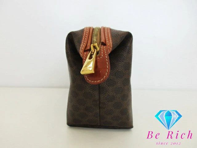 セリーヌ CELINE ハンドバッグ バニティバッグ MC 97/2 ポーチ マカダム レザー ロゴ 鞄 【中古】【送料無料】 bk8622