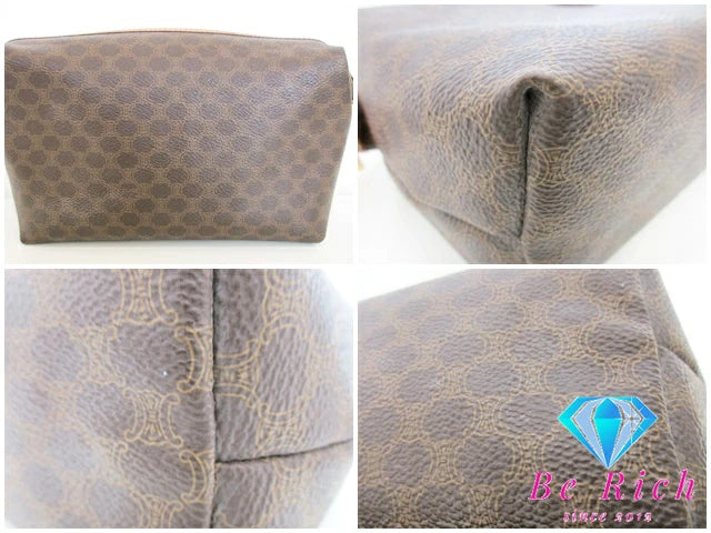 セリーヌ CELINE ハンドバッグ バニティバッグ MC 97/2 ポーチ マカダム レザー ロゴ 鞄 【中古】【送料無料】 bk8622