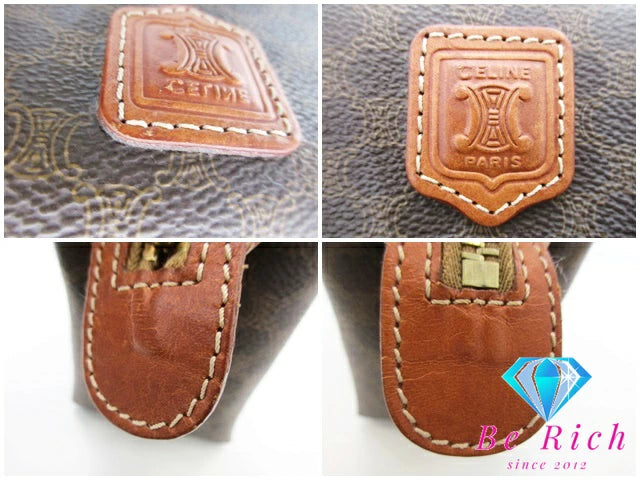 セリーヌ CELINE ハンドバッグ バニティバッグ MC 97/2 ポーチ マカダム レザー ロゴ 鞄 【中古】【送料無料】 bk8622