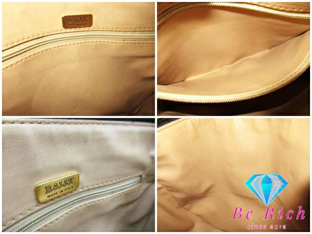 バリー BALLY ショルダーバッグ 黒 ブラック 茶 ブラウン PVC レザー ロゴ 総柄 ポシェット 肩掛け 鞄【中古】【送料無料】bk8628