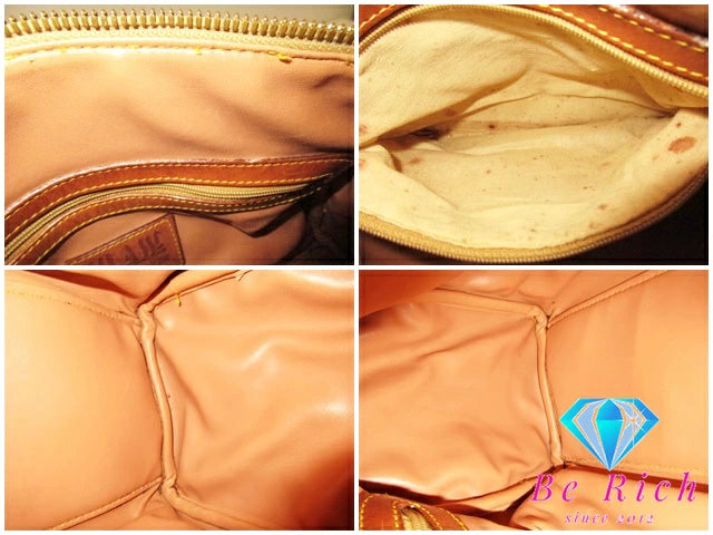 PRIMA CLASSE プリマクラッセ ミニ ボストンバッグ ジオクラシック ナチュラル キャメル ブラウン  PVC レザー 【中古】【送料無料】 bk8652