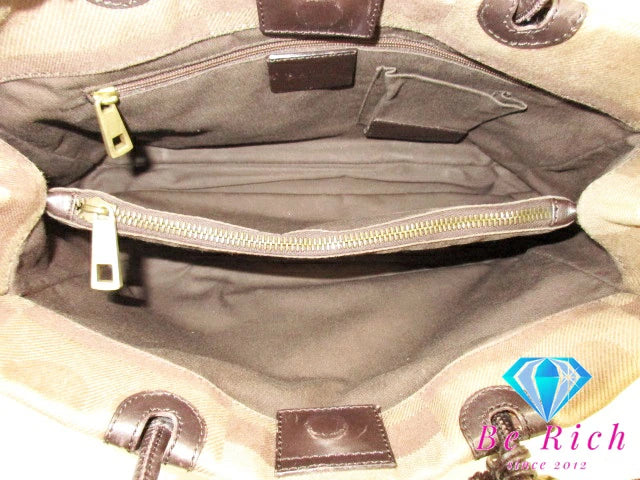 バリー BALLY トートバッグ ショルダーバッグ ブラウン 茶 ジャガード キャンバス レザー B ロゴ ハンドバッグ 鞄  【中古】【送料無料】bk8716