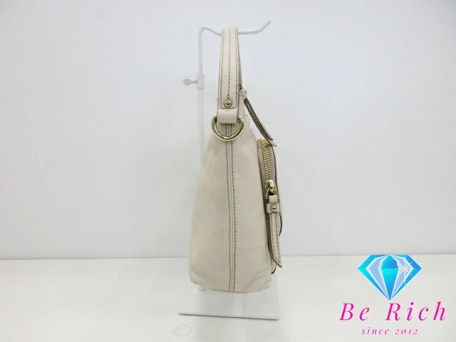 ケイトスペード kate spade ハンドバッグ ショルダーバッグ アイボリー レザー ロゴ 鞄 【中古】【送料無料】 bk8718