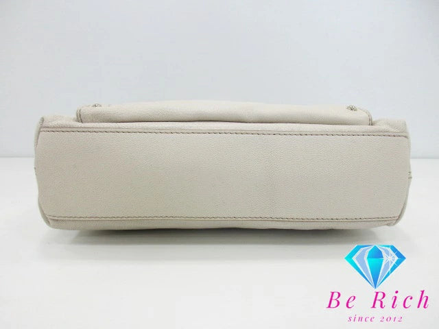 ケイトスペード kate spade ハンドバッグ ショルダーバッグ アイボリー レザー ロゴ 鞄 【中古】【送料無料】 bk8718