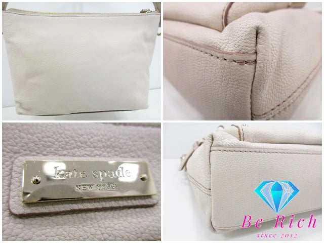 ケイトスペード kate spade ハンドバッグ ショルダーバッグ アイボリー レザー ロゴ 鞄 【中古】【送料無料】 bk8718