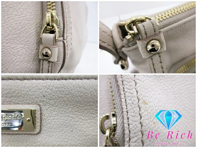 ケイトスペード kate spade ハンドバッグ ショルダーバッグ アイボリー レザー ロゴ 鞄 【中古】【送料無料】 bk8718