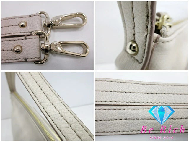 ケイトスペード kate spade ハンドバッグ ショルダーバッグ アイボリー レザー ロゴ 鞄 【中古】【送料無料】 bk8718