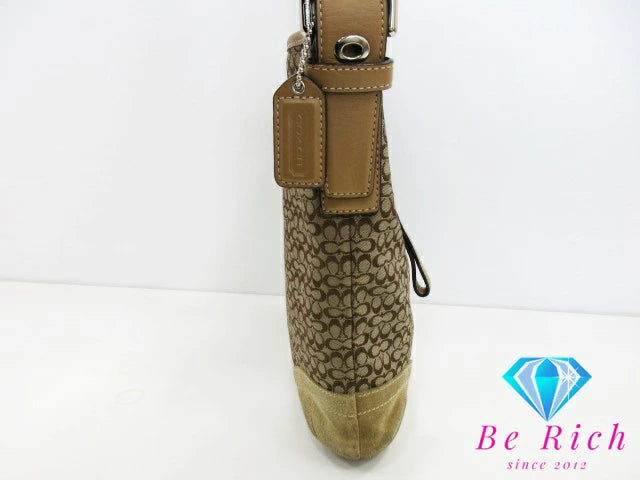 コーチ COACH ショルダーバッグ F10944 ミニ シグネチャー カーキ ベージュ キャンバス レザー ロゴ ハンドバッグ クロスボディ 斜め掛け 鞄 【中古】【送料無料】 bk8730