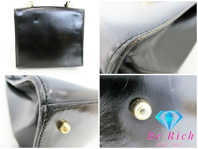 グッチ GUCCI 2way ハンドバッグ 000.1274.0192 レディロック ブラック 黒 カーフ レザー ロゴ オールド ヴィンテージ 肩掛け 斜め掛け 鞄 パーティ フォーマル 【中古】【送料無料】 bk8749