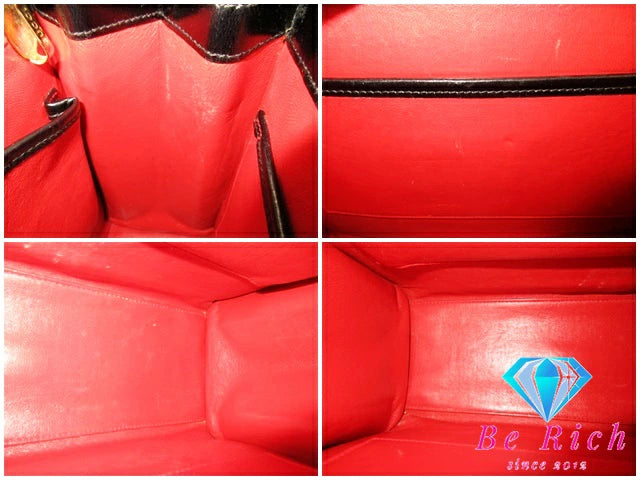 グッチ GUCCI 2way ハンドバッグ 000.1274.0192 レディロック ブラック 黒 カーフ レザー ロゴ オールド ヴィンテージ 肩掛け 斜め掛け 鞄 パーティ フォーマル 【中古】【送料無料】 bk8749