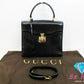 グッチ GUCCI 2way ハンドバッグ 000.1274.0192 レディロック ブラック 黒 カーフ レザー ロゴ オールド ヴィンテージ 肩掛け 斜め掛け 鞄 パーティ フォーマル 【中古】【送料無料】 bk8749