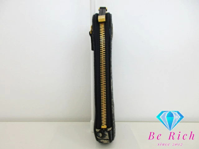 美品 クリスチャン ディオール Christian Dior 30 MONTAIGNE フォン ホルダー オブリーク S2114UTZQ キャンバス レザー ネイビー CD ロゴ モバイルケース ポシェット 斜め掛け  鞄 【中古】【送料無料】 bk8765