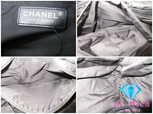 シャネル トート MM A15991 ニュートラベルライン 黒 ブラック ナイロン レザー ショルダーバッグ ハンドバッグ CHANEL 【中古】【送料無料】 bk8799